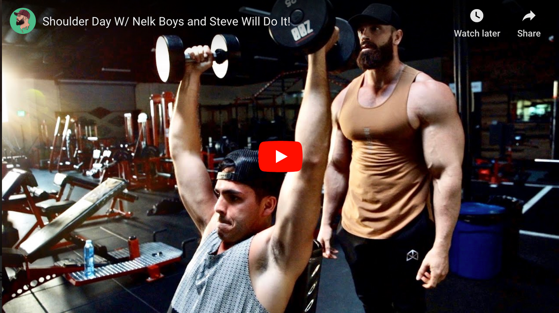 Shoulder Day W/ Nelk Boys and Steve Will Do It! | Bradley Martyn YouTube