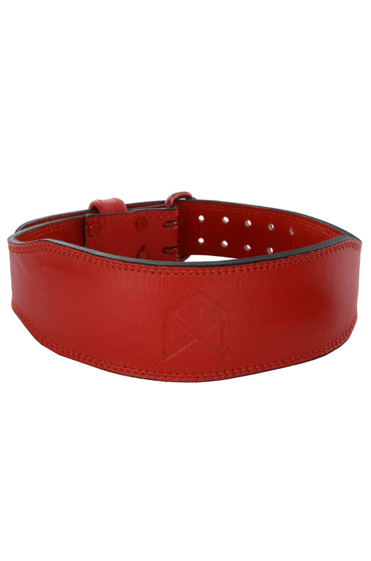 Premium All Red Series - Leather Weightlifting Belt